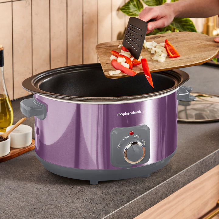 Accents Sear & Stew 6.5L Purple Slow Cooker