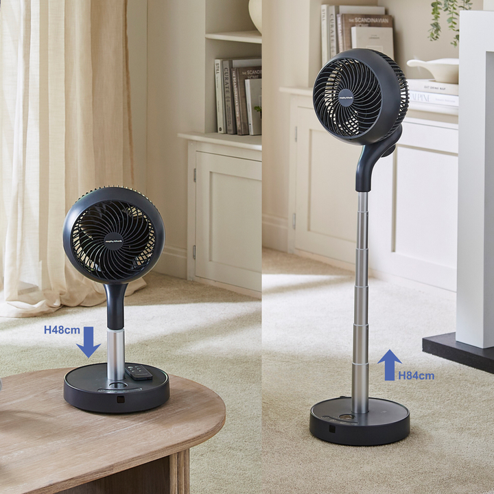 Air Flex 8" 360° Oscillating Telescopic Travel Air Circulator With Remote Control