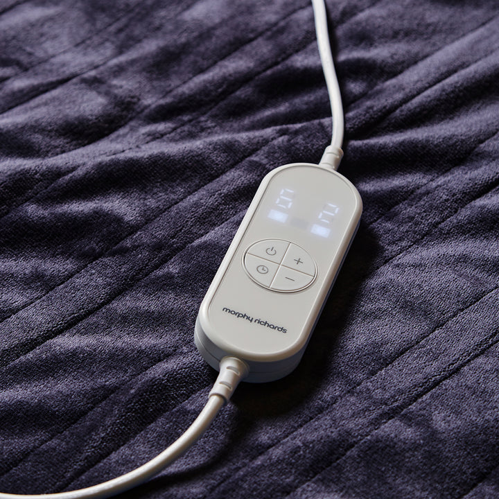 EverCosy Small Fleece Electric Heated Throw - Navy