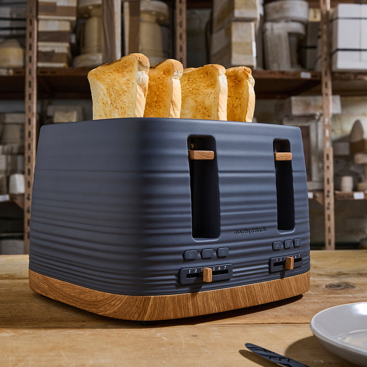 Clay 4-Slice Grey Toaster - Flint