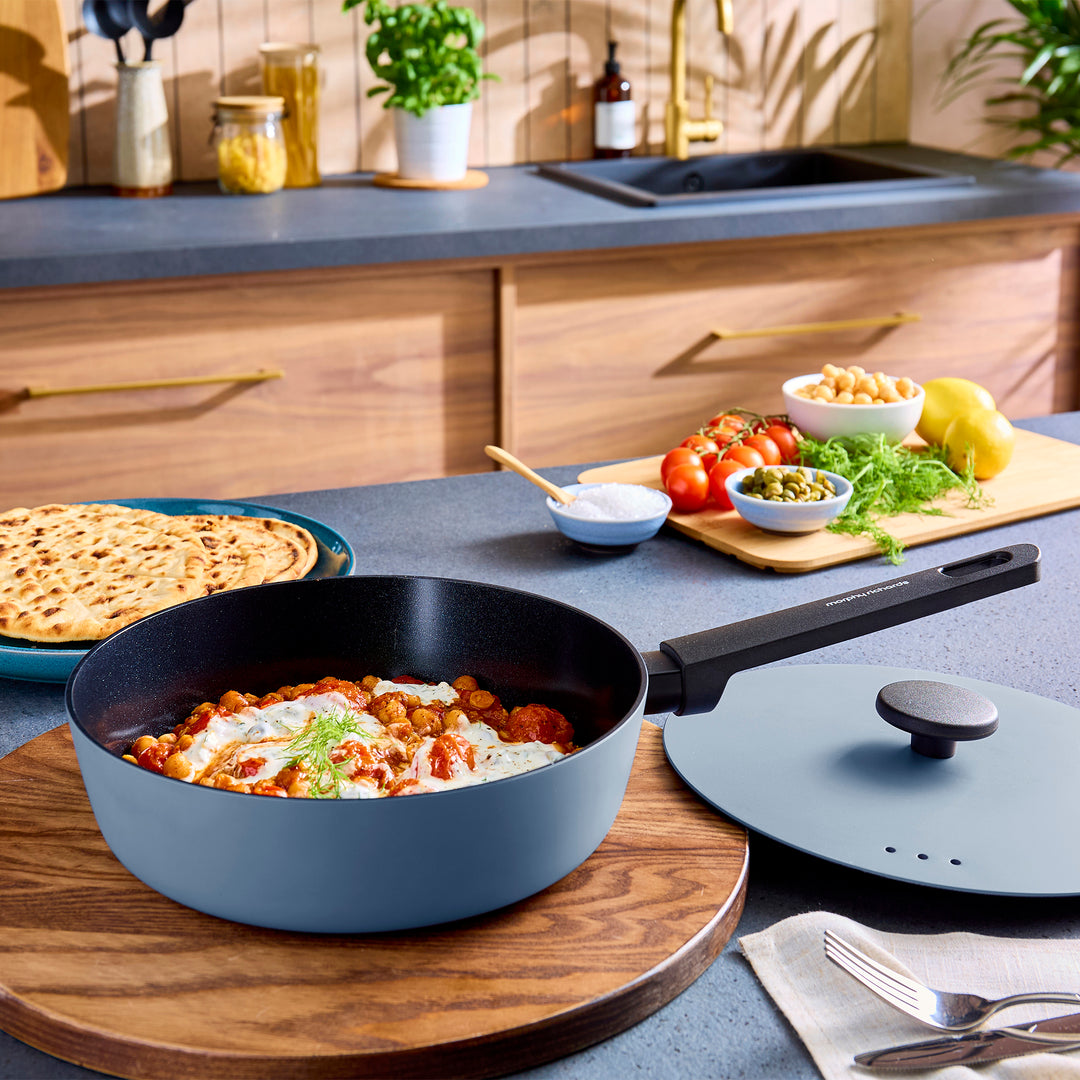 24cm Forged Aluminium Saute Pan - Blue