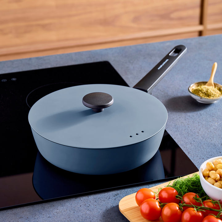 24cm Forged Aluminium Saute Pan - Blue