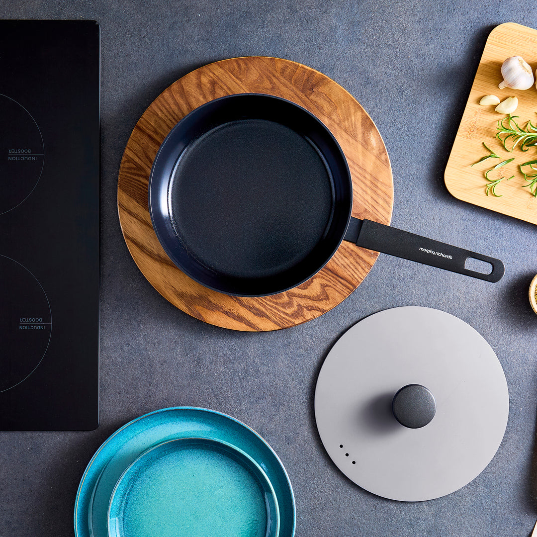 24cm Forged Aluminium Saute Pan - Grey