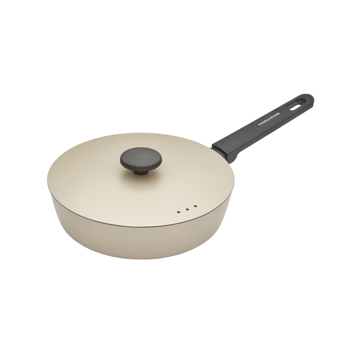 24cm Forged Aluminium Saute Pan - Cream