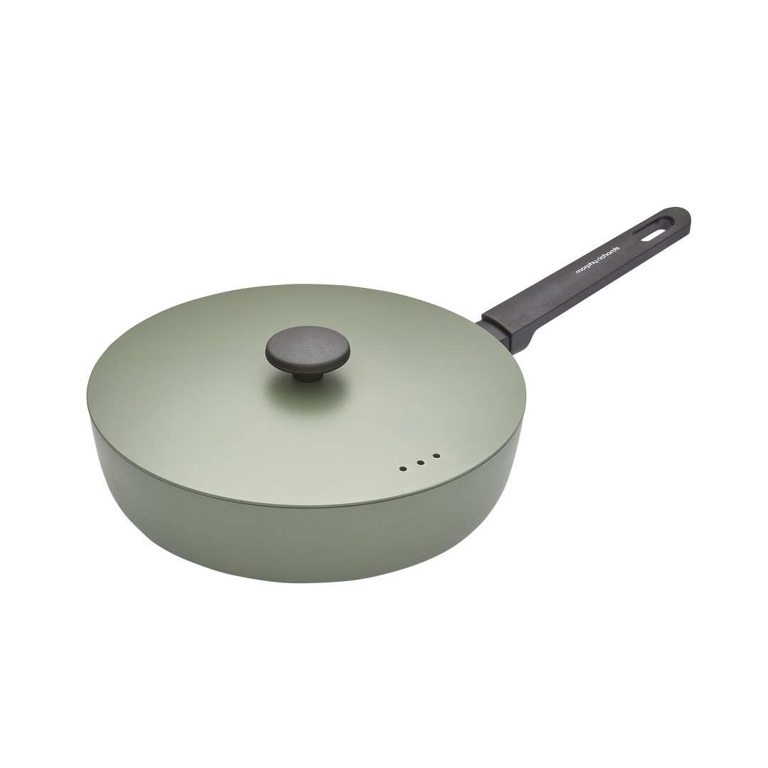 28cm Forged Aluminium Saute Pan - Green