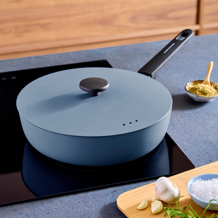 28cm Forged Aluminium Saute Pan - Blue