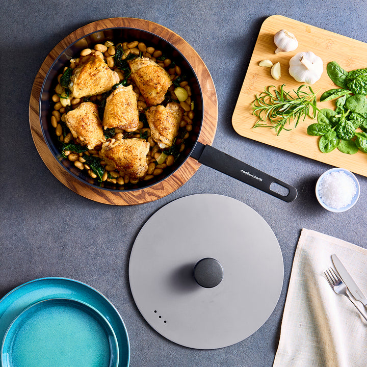 28cm Forged Aluminium Saute Pan - Grey