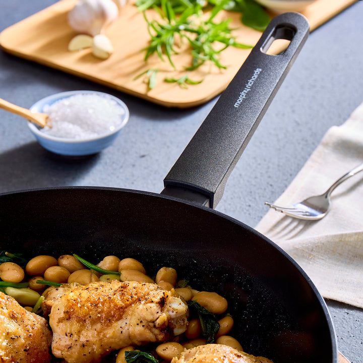 28cm Forged Aluminium Saute Pan - Cream