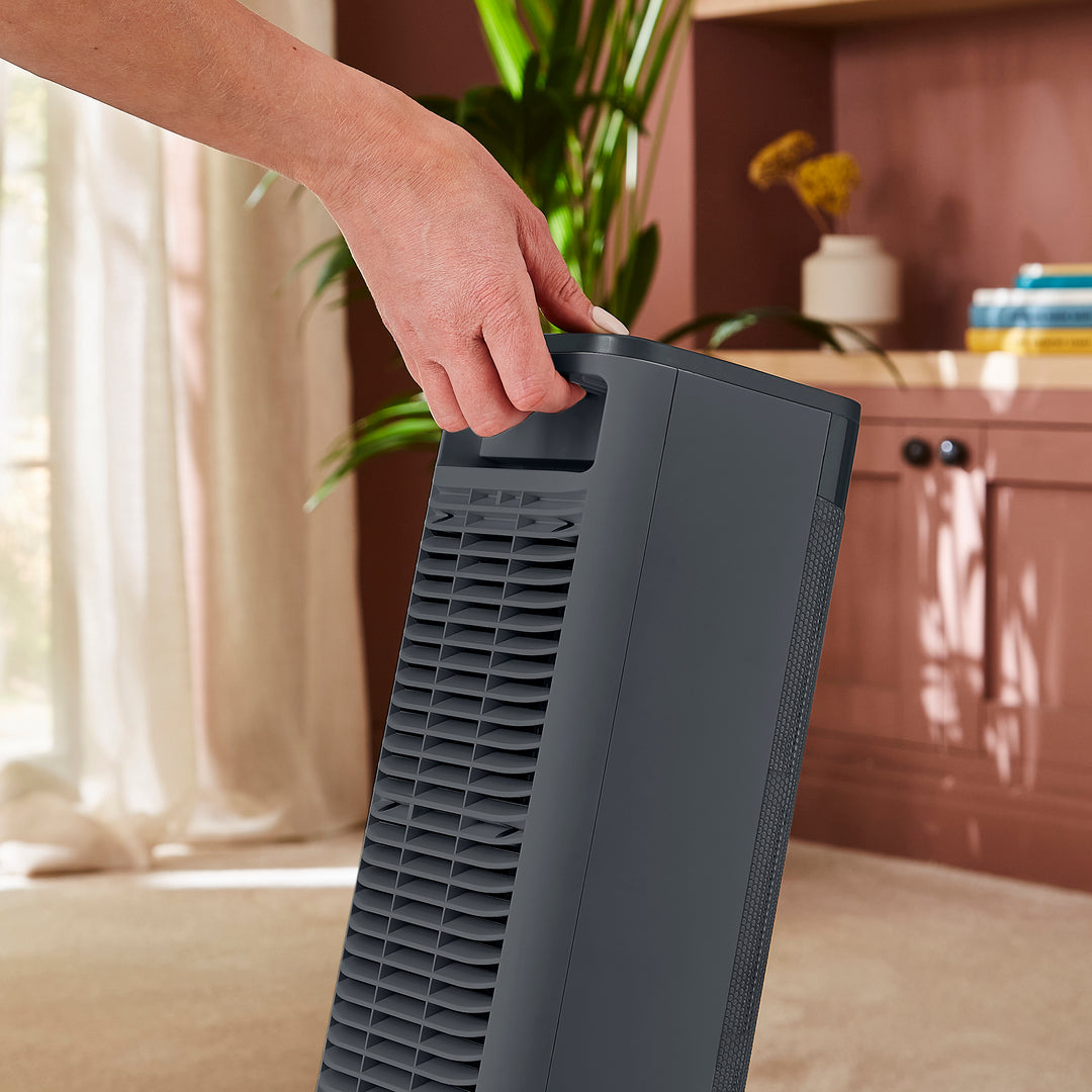 HeatFlux 2kw Digital Ceramic Tower Fan Heater with Remote Control - Grey