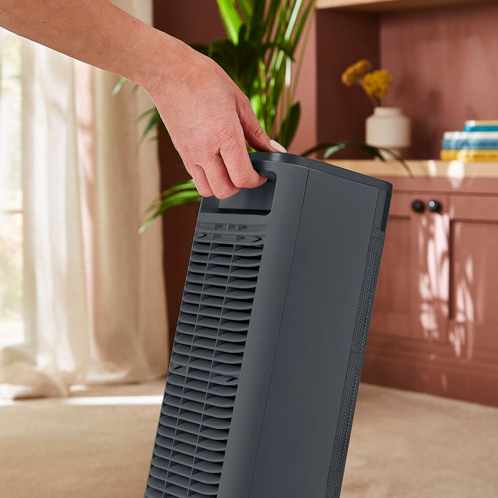 HeatFlux 2kw Digital Ceramic Tower Fan Heater with Remote Control - Grey