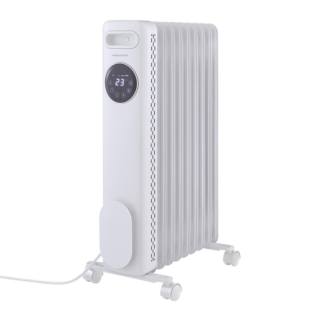 HeatFlux 2kw Digital Oil Filled Radiator with Remote Control - White