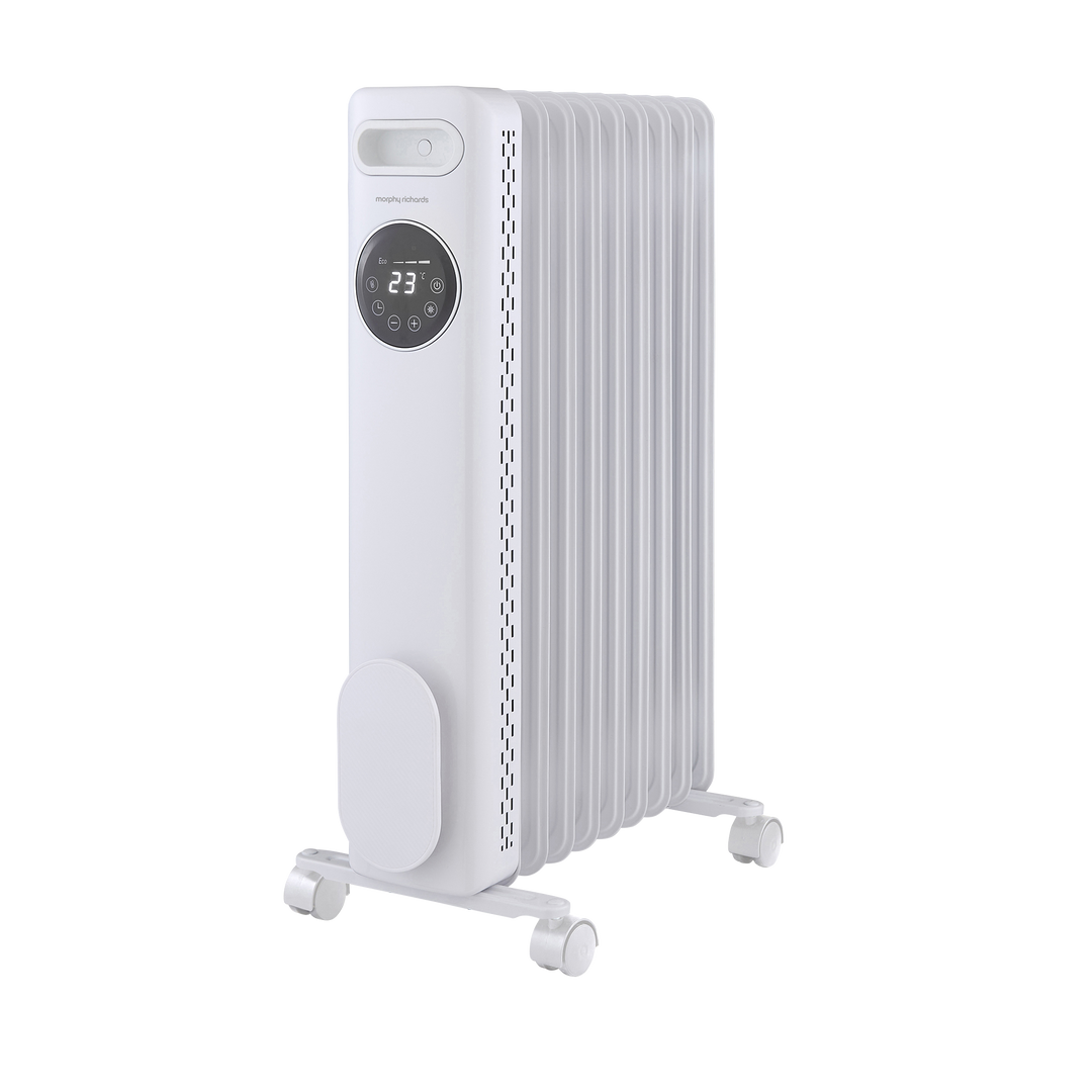 HeatFlux 2kw Digital Oil Filled Radiator with Remote Control - White