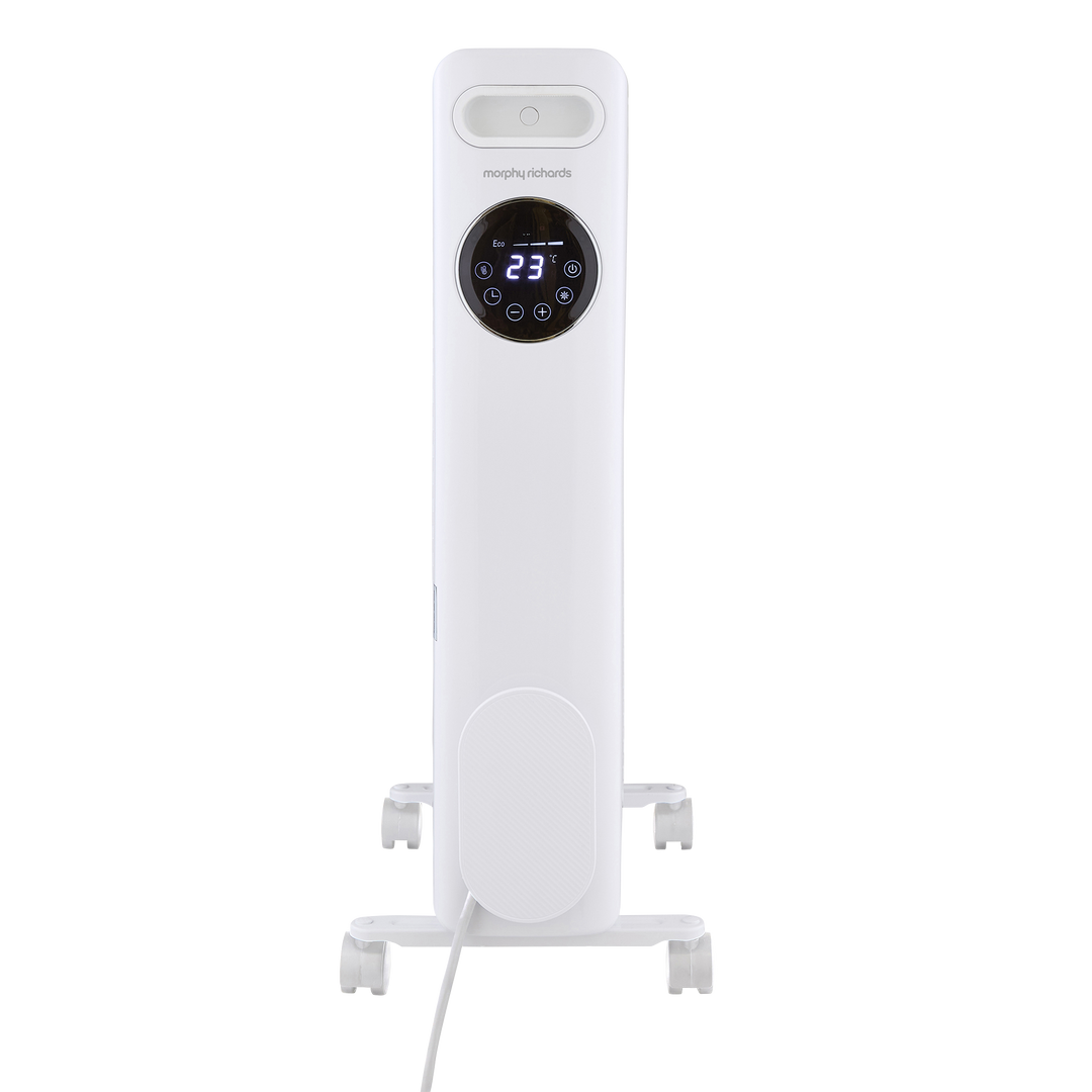 HeatFlux 2kw Digital Oil Filled Radiator with Remote Control - White