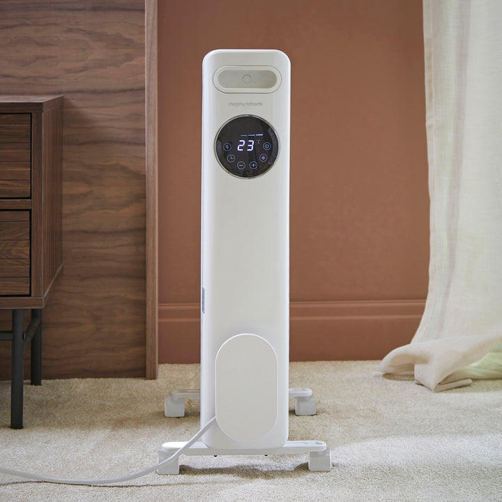 HeatFlux 2kw Digital Oil Filled Radiator with Remote Control - White