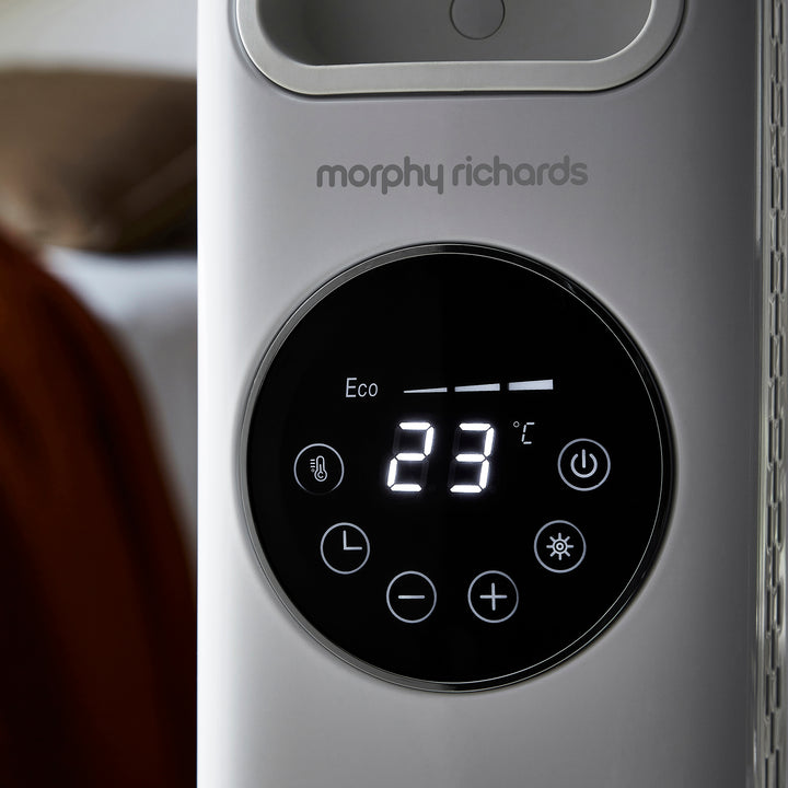 HeatFlux 2kw Digital Oil Filled Radiator with Remote Control - White