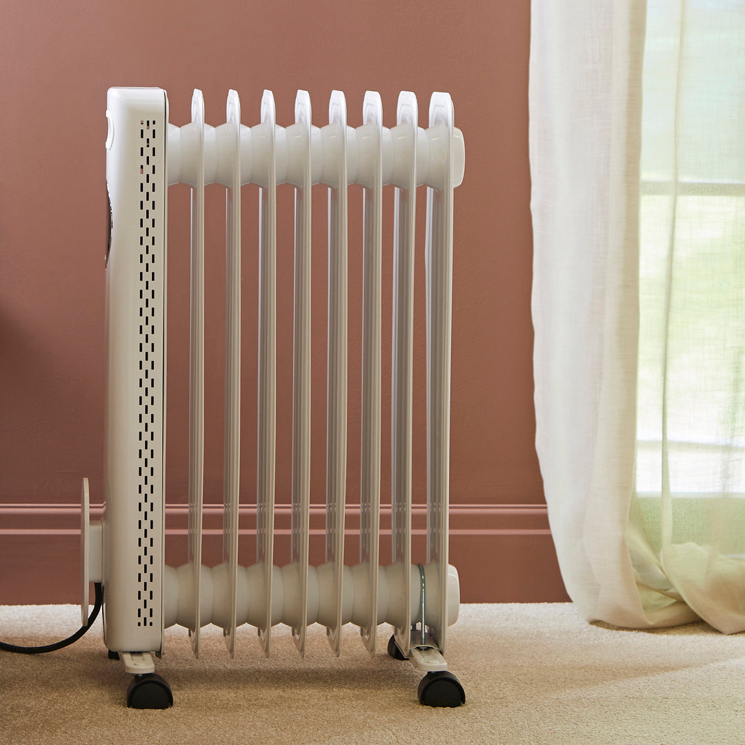 HeatFlux 2kw Digital Oil Filled Radiator with Remote Control - White