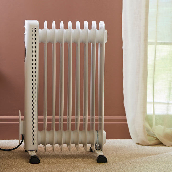 HeatFlux 2kw Digital Oil Filled Radiator with Remote Control - White