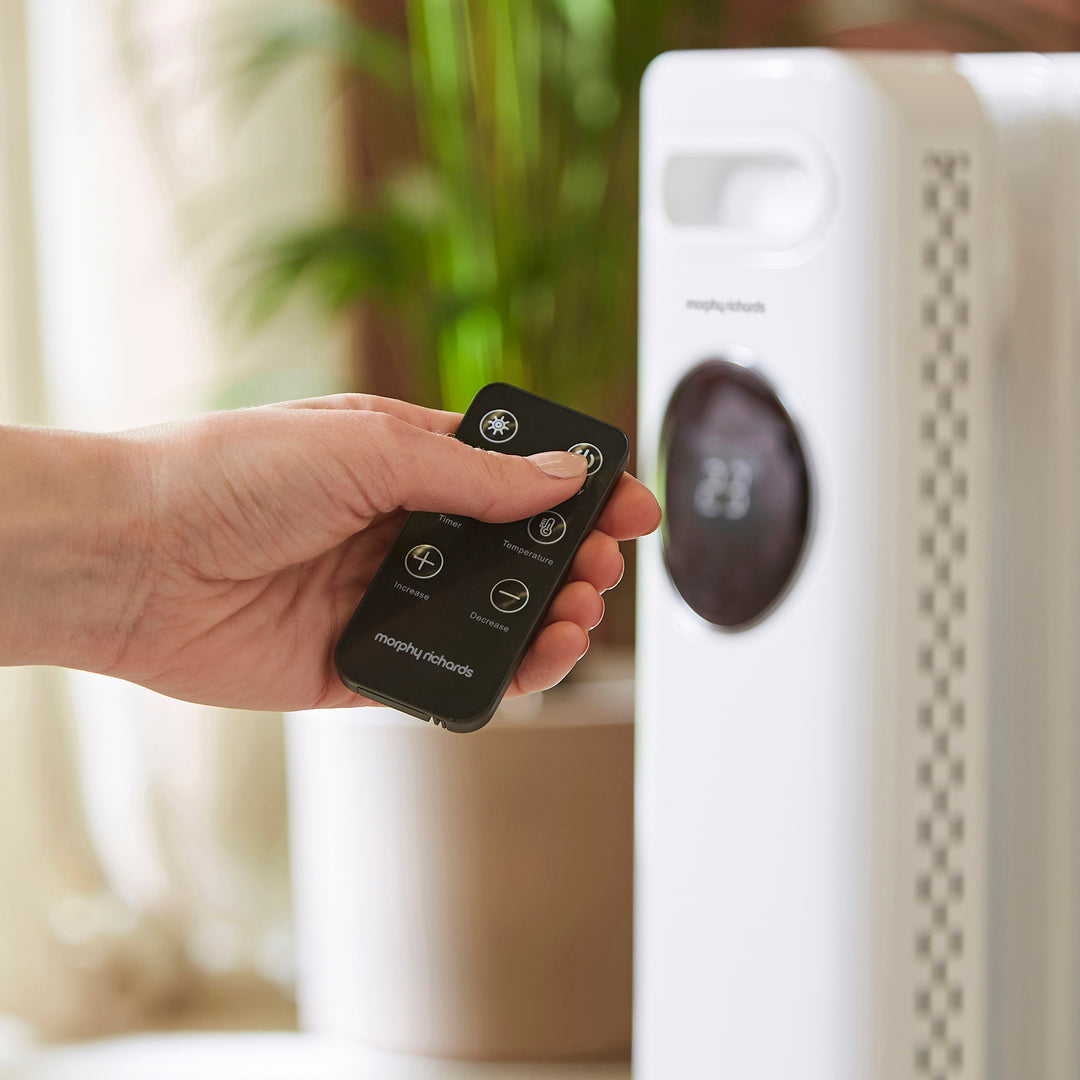 HeatFlux 2kw Digital Oil Filled Radiator with Remote Control - White