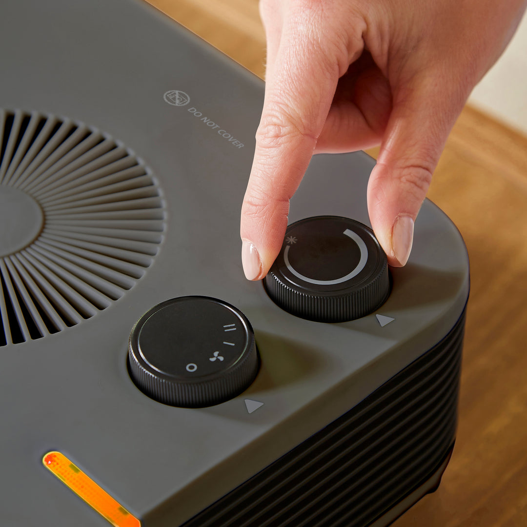 HeatFlux 2kw Flat Fan Heater - Grey