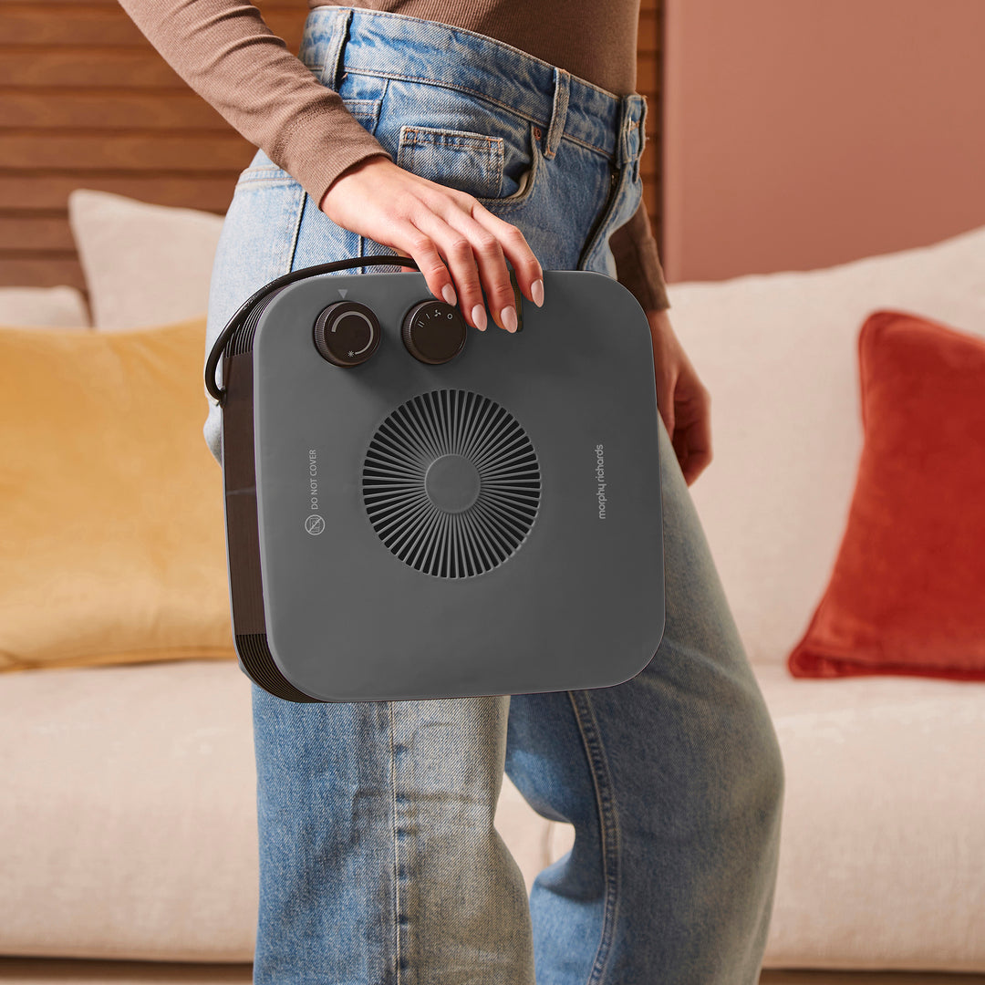 HeatFlux 2kw Flat Fan Heater - Grey