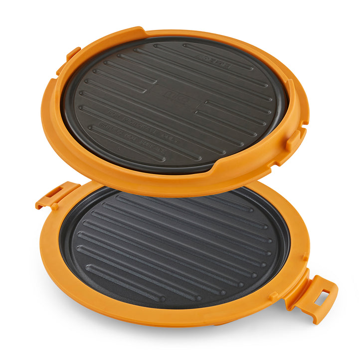 microwave round grill in orange 