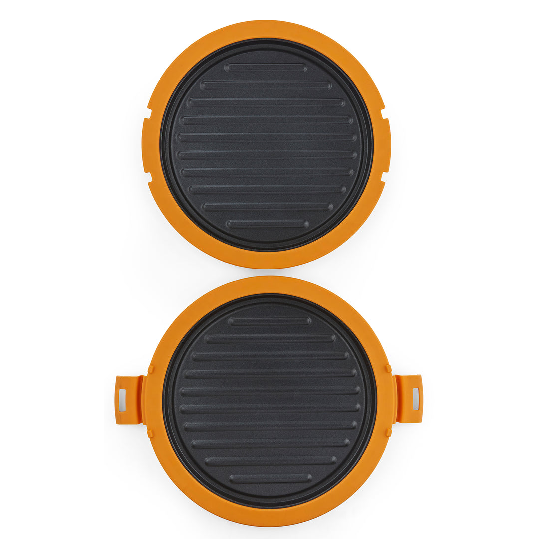 microwave round grill in orange 