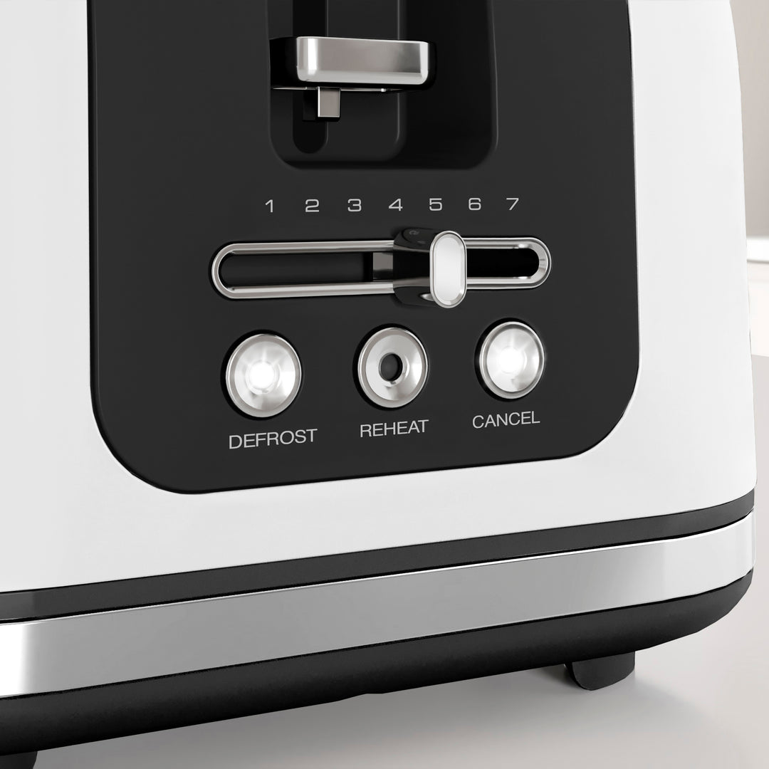 Signature Matt White 4-Slice Toaster