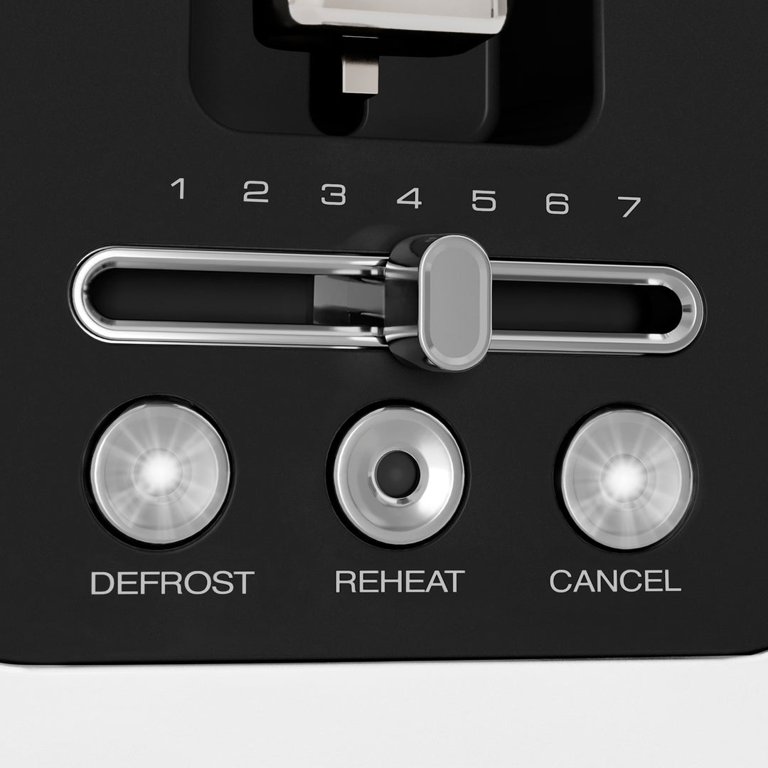 Signature Matt White 4-Slice Toaster