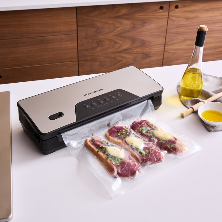 Cordless Food Vacuum Sealer - Set Of 2 Bag Roll
