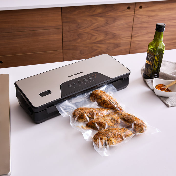 Cordless Food Vacuum Sealer - Set Of 2 Bag Roll