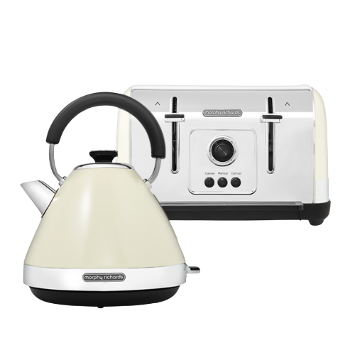 Cream kettle and toaster sets online