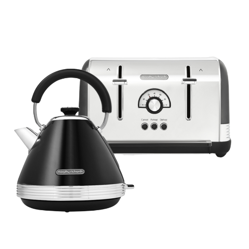Venture Retro Black Kettle and Toaster Set – Morphy Richards-UK