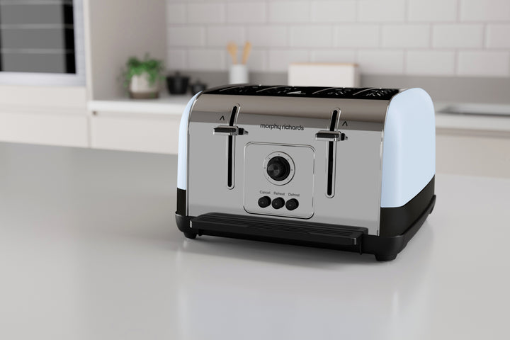Venture Blue 4 Slice Toaster - Duck Egg