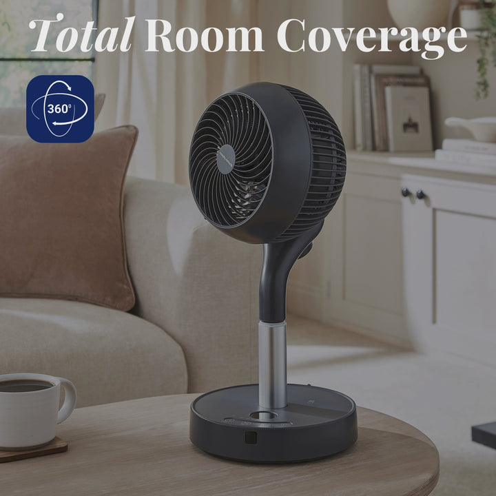 Air Flex 8" 360° Oscillating Telescopic Travel Air Circulator With Remote Control