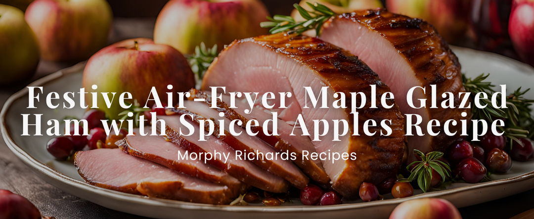 Festive Air-Fryer Maple Glazed Ham with Spiced Apples Recipe