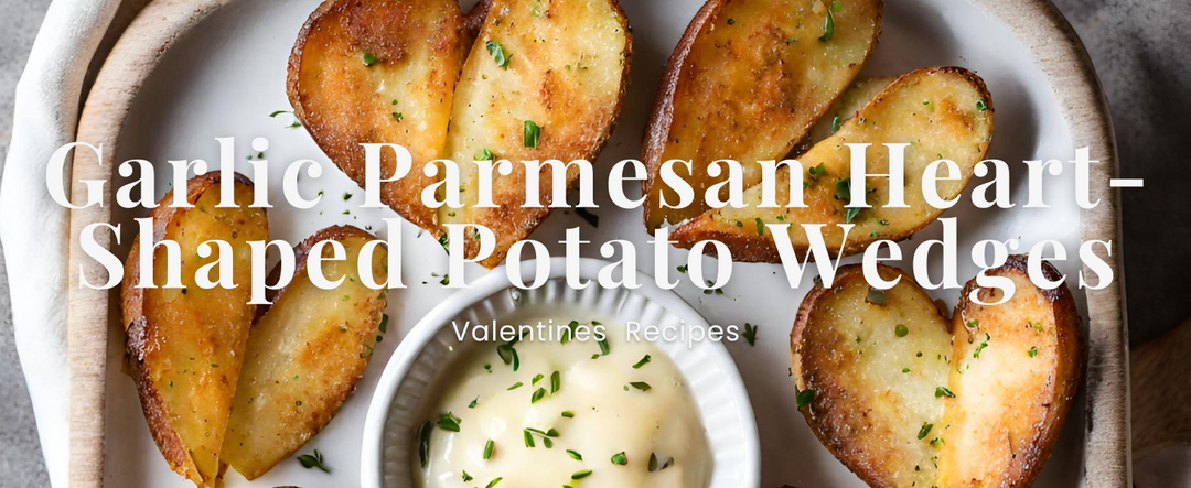 Air Fryer Garlic Parmesan Heart-Shaped Potato Wedges