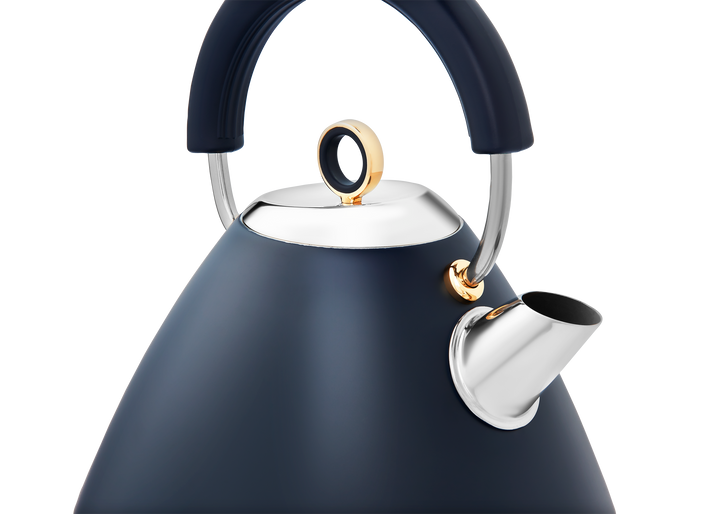 Accents Gold Pyramid Kettle Navy