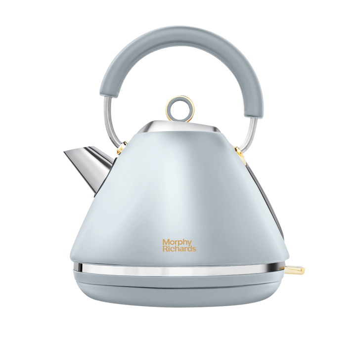 Accents Gold Pyramid Kettle Ocean Grey