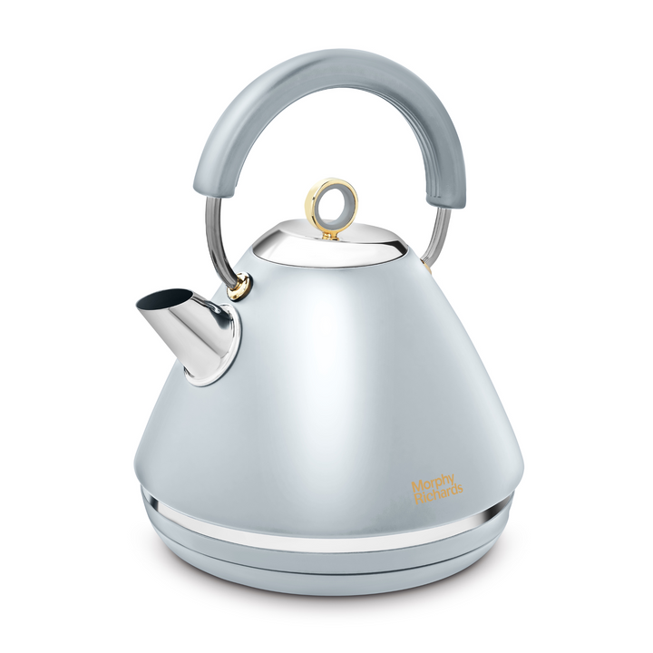 Accents Gold Pyramid Kettle Ocean Grey