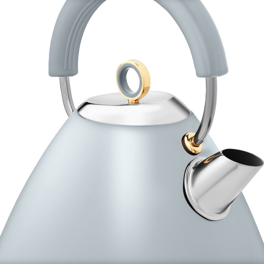 Accents Gold Pyramid Kettle Ocean Grey
