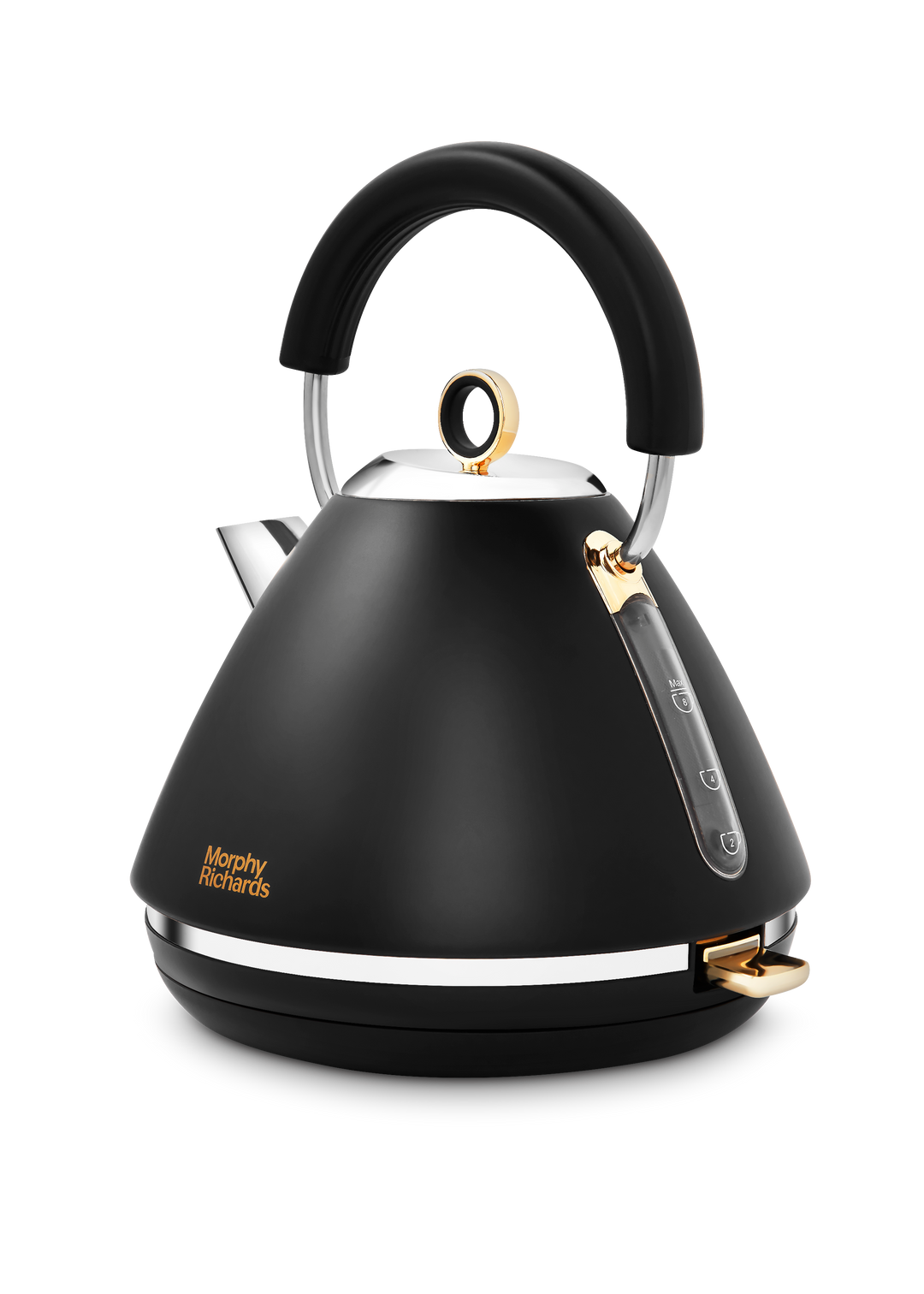 Accents Gold Pyramid Kettle Black