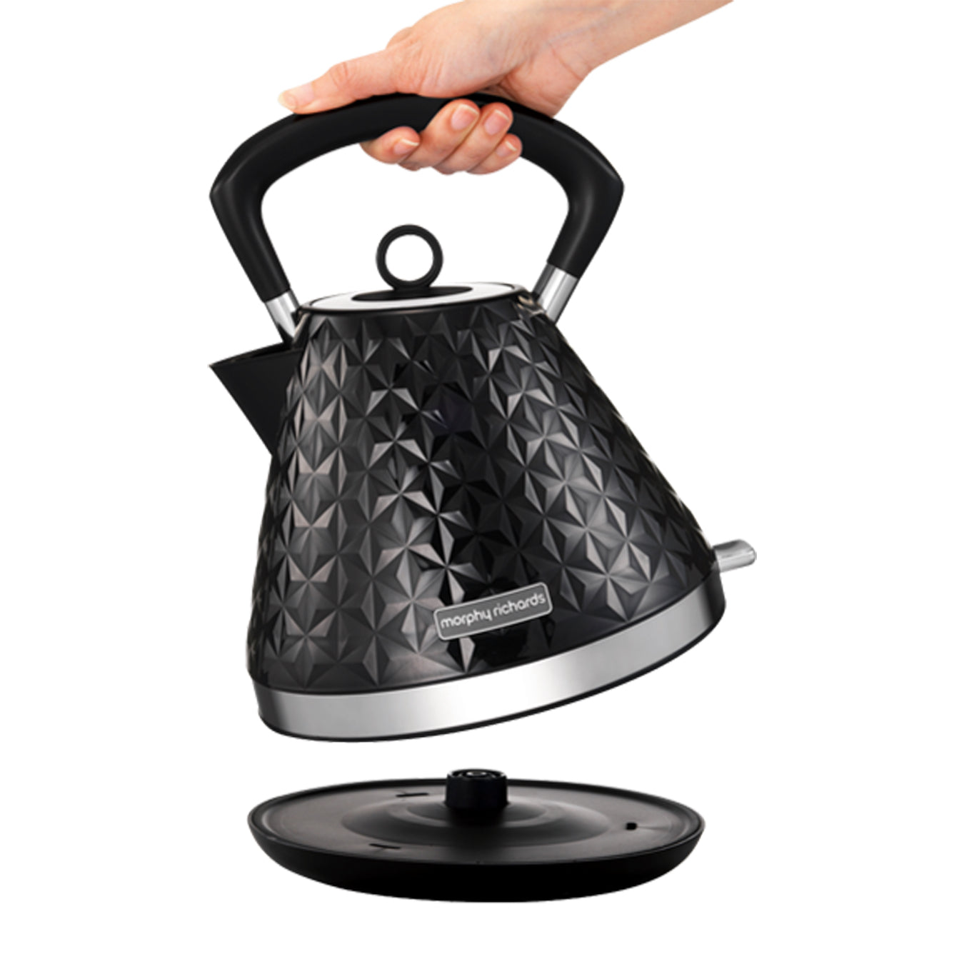 Pyramidal Kettle Black Vector 1.5L Pyramid Kettle by Morphy Richards UK