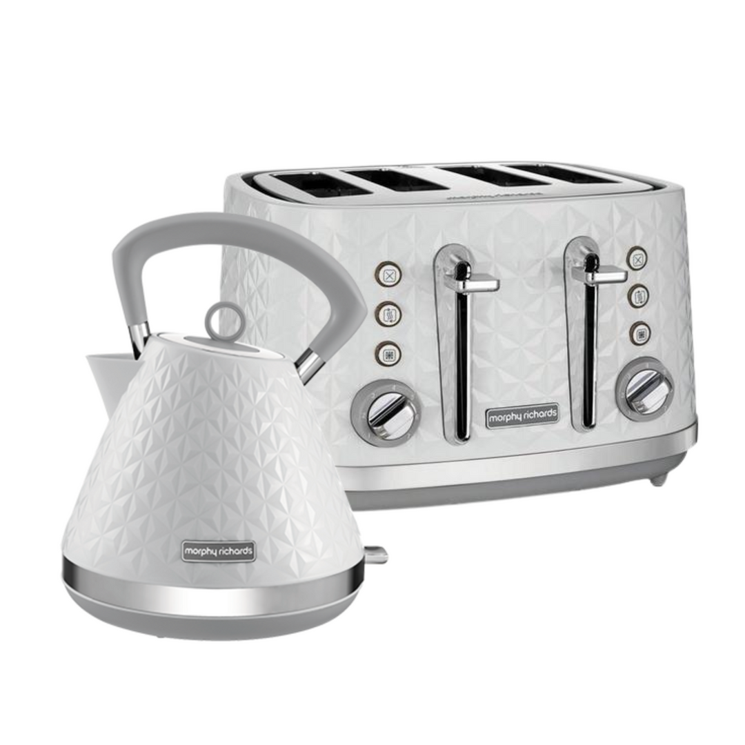 Vector White Kettle and Toaster Set Morphy RichardsUK
