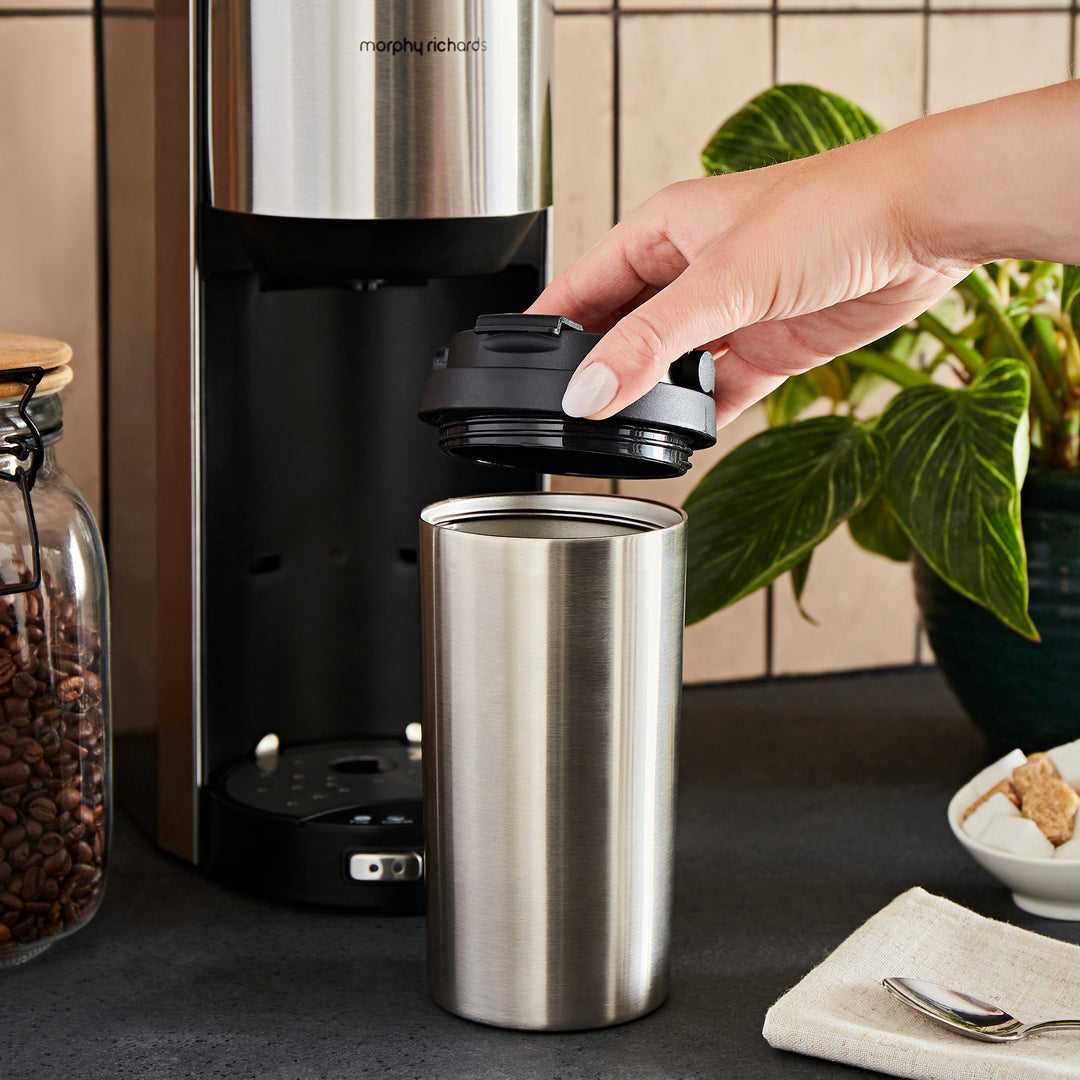 Tazza Pour & Go Single Cup Coffee Machine with Grinder