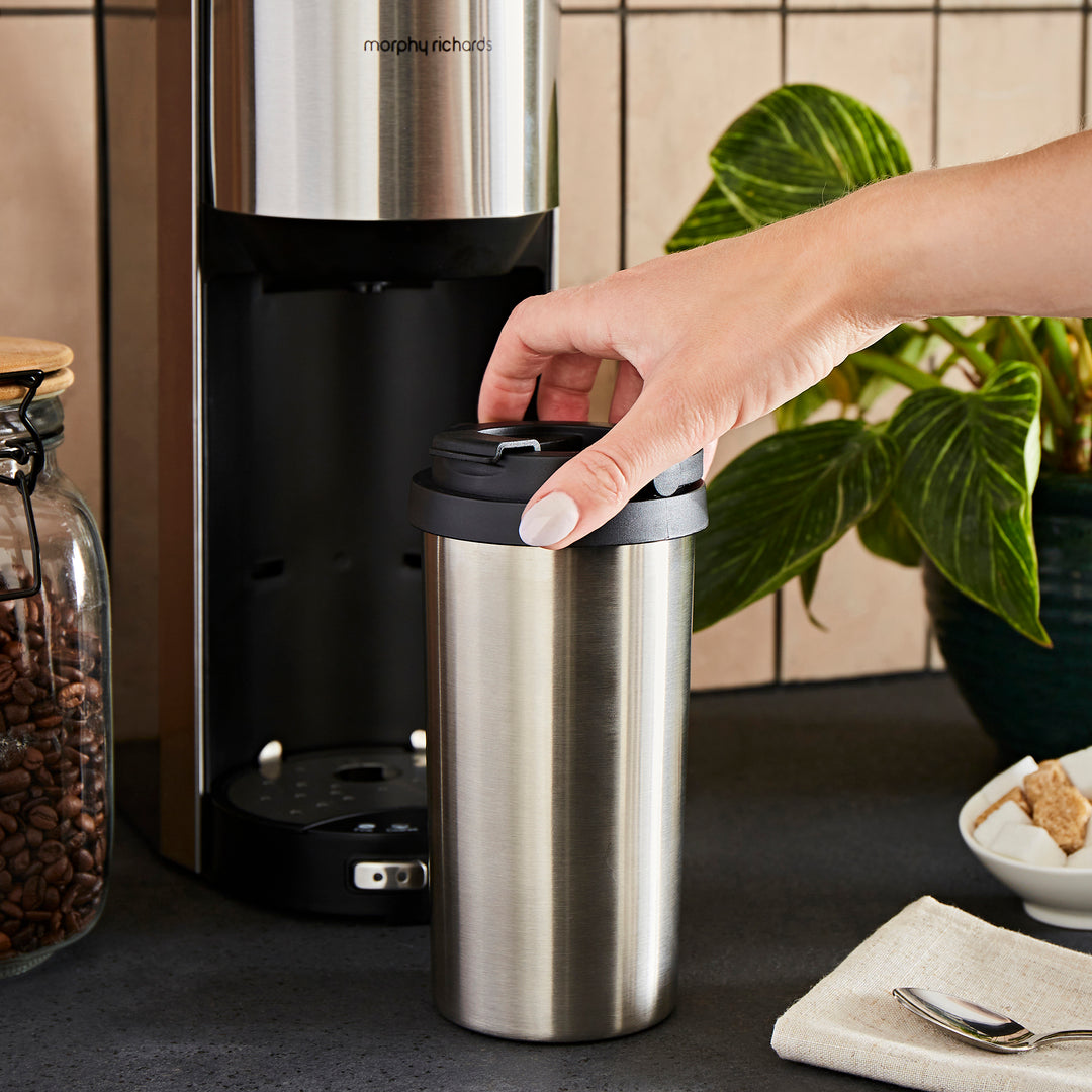 Tazza Pour & Go Single Cup Coffee Machine with Grinder