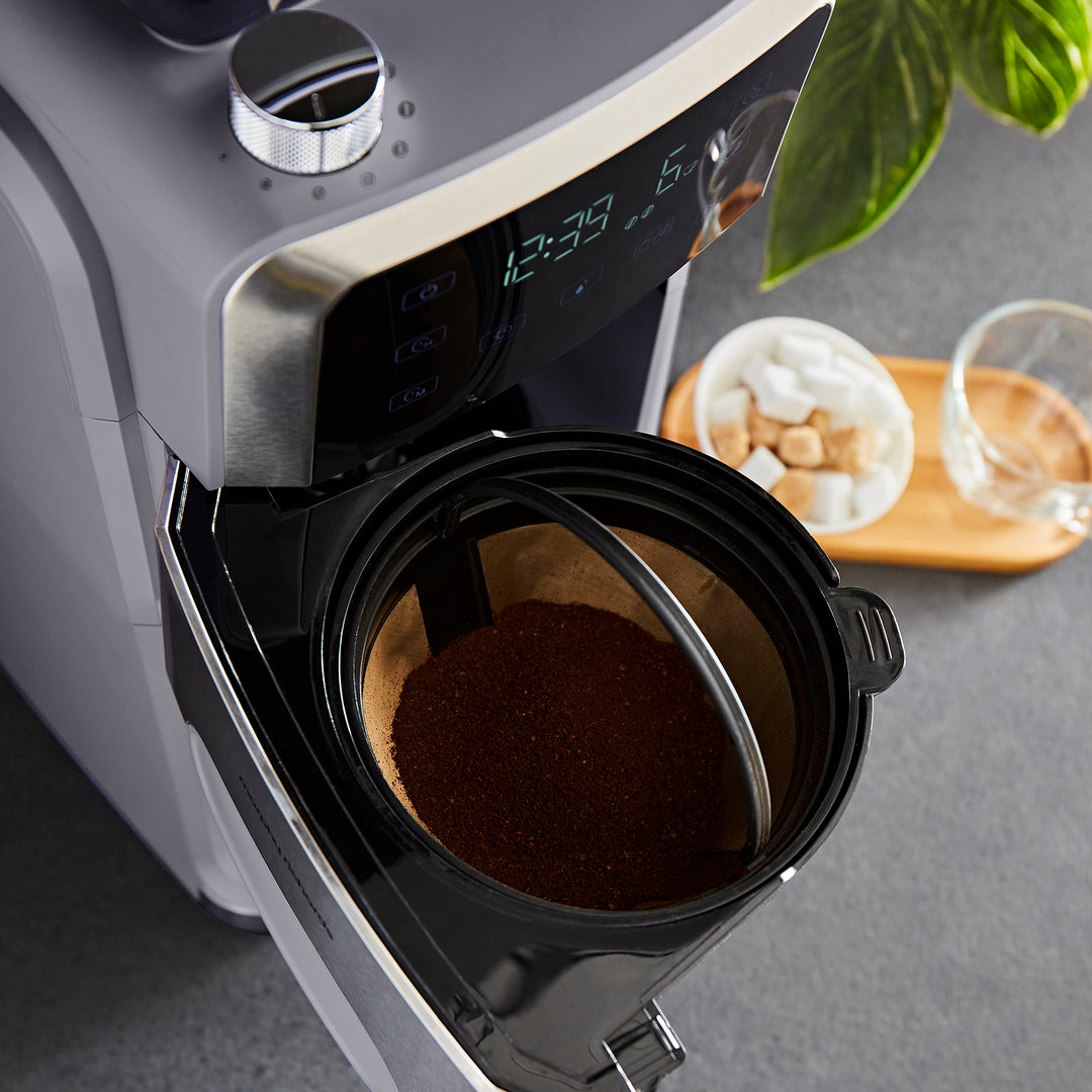 Zino Grind & Brew Automatic Filter Coffee Machine - Stone