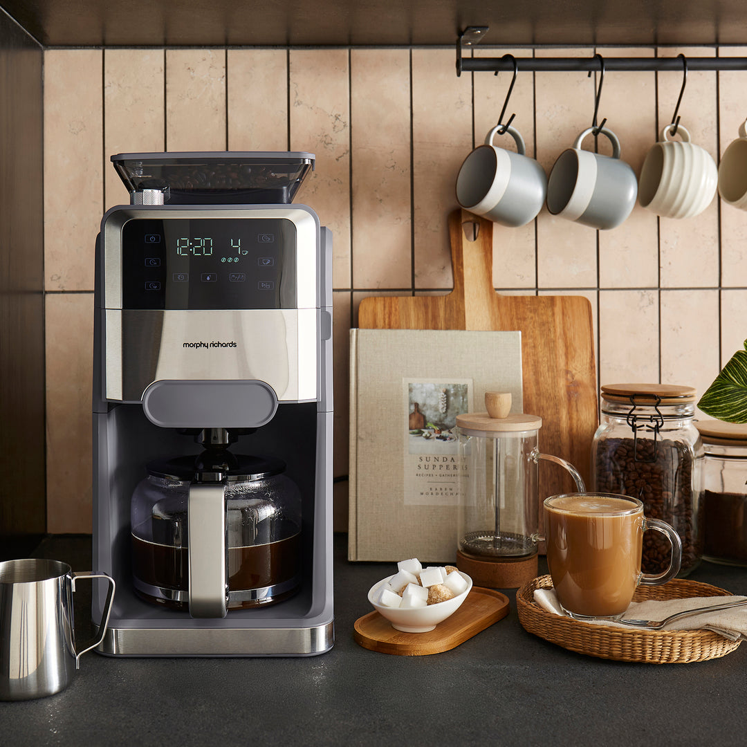 Zino Grind & Brew Automatic Filter Coffee Machine - Stone