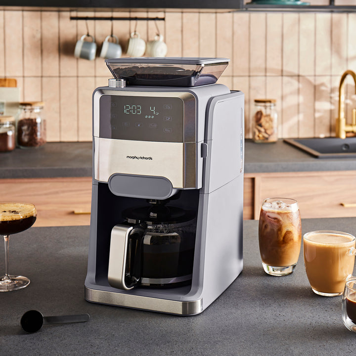Zino Grind & Brew Automatic Filter Coffee Machine - Stone