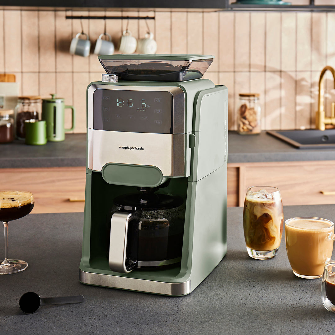 Zino Grind & Brew Automatic Filter Coffee Machine - Olivine