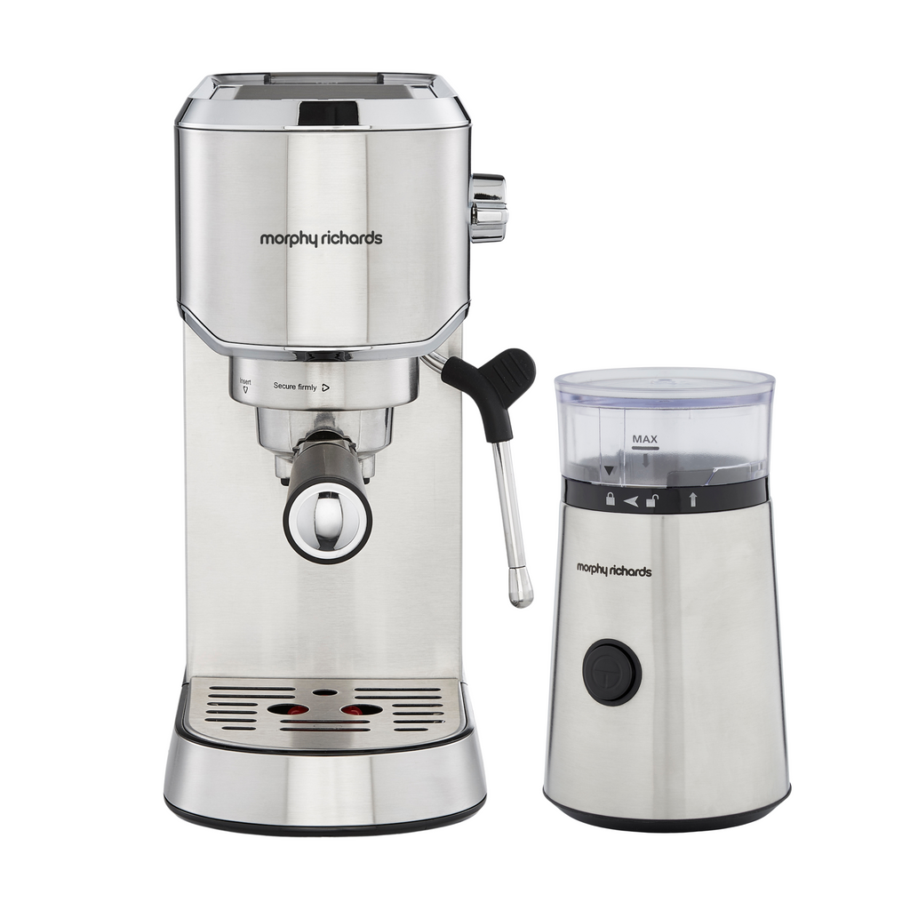 Traditional Espresso Coffee Machine & Coffee Grinder Set